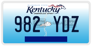 982YDZ  license plate in KY