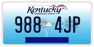 9884JP license plate in Kentucky