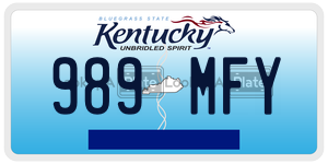 989MFY license plate in Kentucky