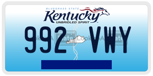 992VWY  license plate in KY