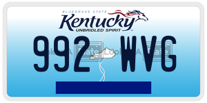 992WVG  license plate in KY