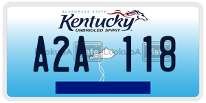 A2A118  license plate in KY
