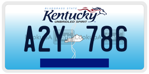 A2Y786  license plate in KY
