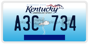 A3C734  license plate in KY