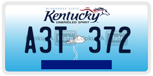 A3T372  license plate in KY