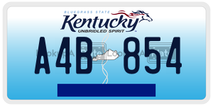 A4B854 license plate in Kentucky