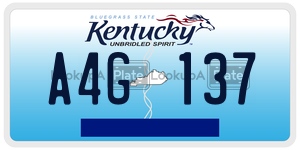 A4G137  license plate in KY
