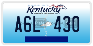A6L430  license plate in KY