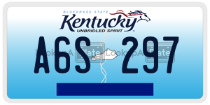 A6S297  license plate in KY