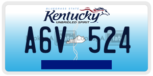 A6V524  license plate in KY