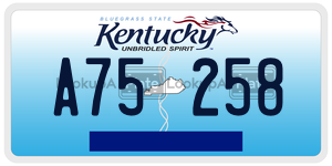 A75258  license plate in KY