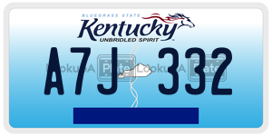 A7J332  license plate in KY