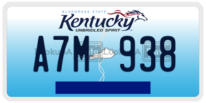A7M938  license plate in KY