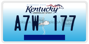 A7W177  license plate in KY