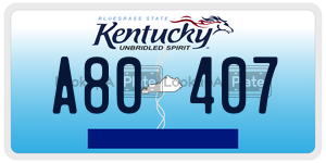 A80407  license plate in KY
