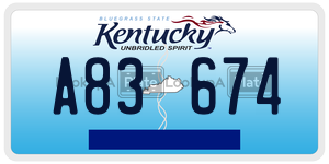 A83674  license plate in KY