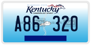 A86320  license plate in KY