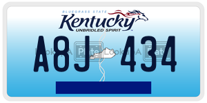 A8J434  license plate in KY