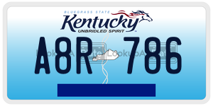 A8R786  license plate in KY