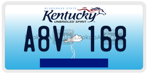 A8V168  license plate in KY