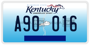 A90016  license plate in KY