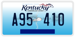A95410  license plate in KY