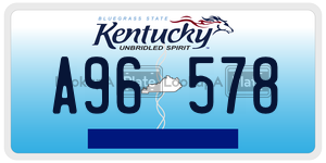 A96578  license plate in KY