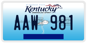 AAW981  license plate in KY