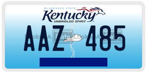 AAZ485  license plate in KY