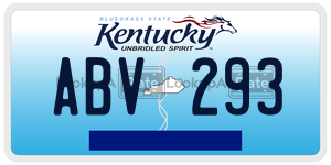 ABV293 license plate in Kentucky