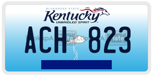 ACH823  license plate in KY
