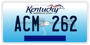 ACM262  license plate in KY