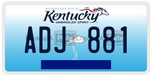 ADJ881 license plate in Kentucky