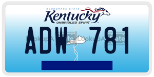 ADW781  license plate in KY