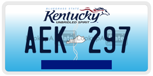 AEK297 license plate in Kentucky