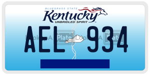 AEL934  license plate in KY