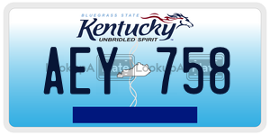 AEY758  license plate in KY