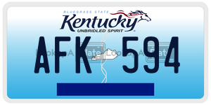 AFK594  license plate in KY