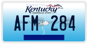 AFM284 license plate in Kentucky