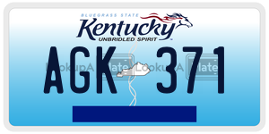 AGK371  license plate in KY