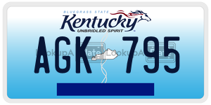 AGK795  license plate in KY