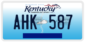 AHK587  license plate in KY