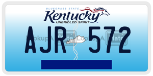 AJR572 license plate in Kentucky