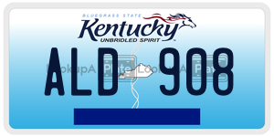 ALD908  license plate in KY
