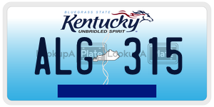 ALG315  license plate in KY