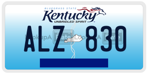ALZ830  license plate in KY