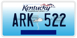 ARK522 license plate in Kentucky