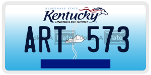 ART573  license plate in KY