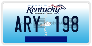 ARY198  license plate in KY