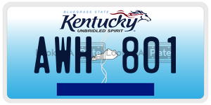 AWH801  license plate in KY